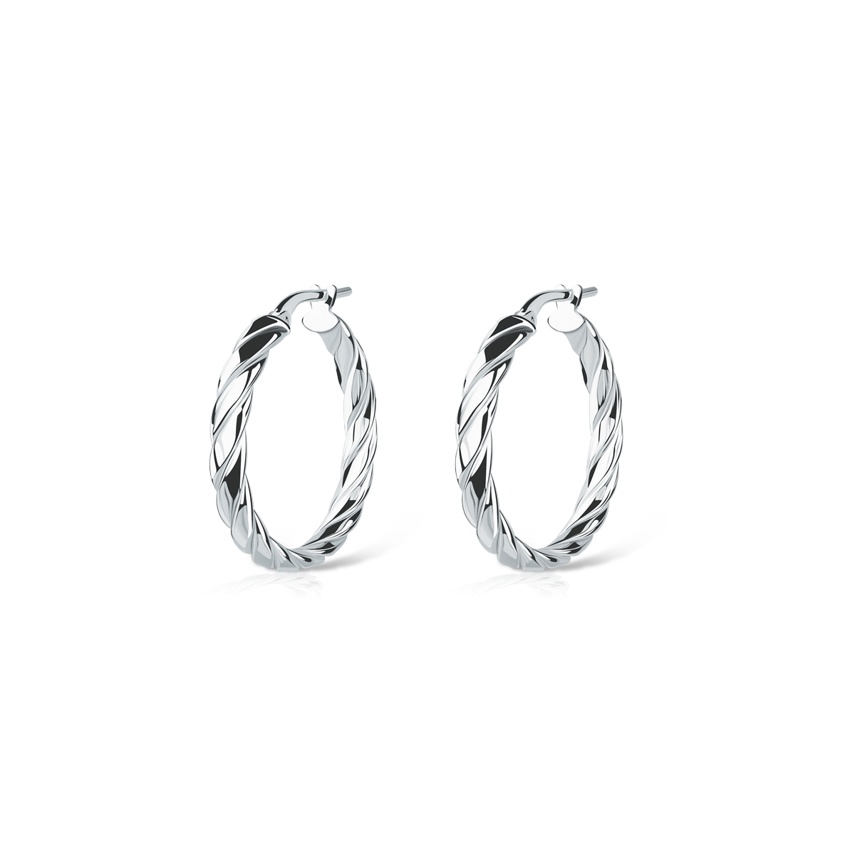 Kolczyki srebrne twist hoops-tyborowski-KL-S-635